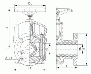GJ41X铸铁管夹阀(图1)