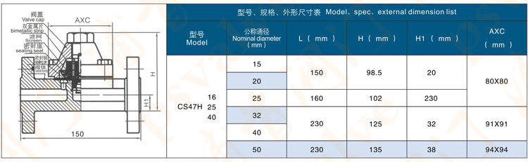 可调双金属片式疏水阀(图4)