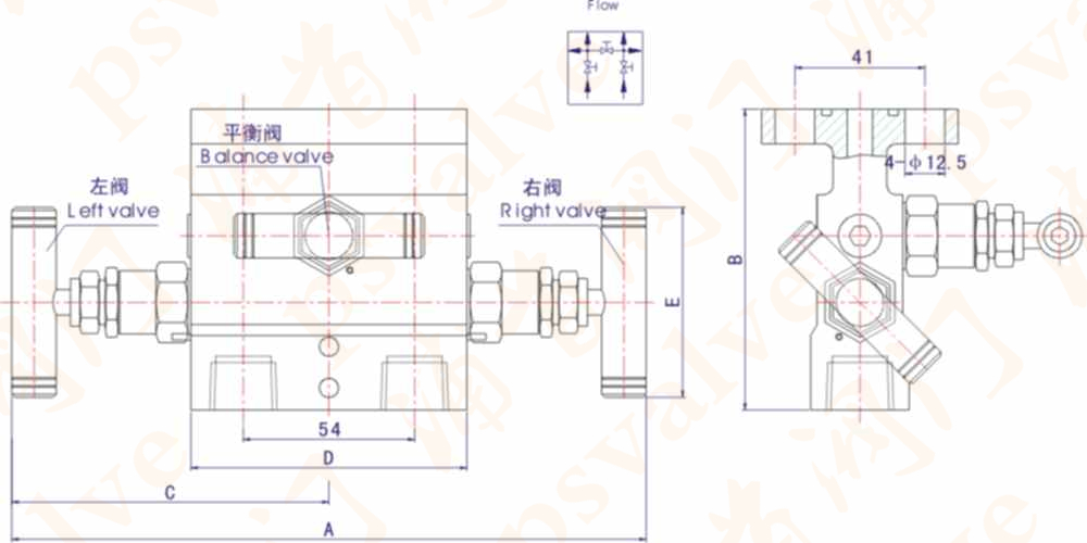 法兰式三阀组(图1)